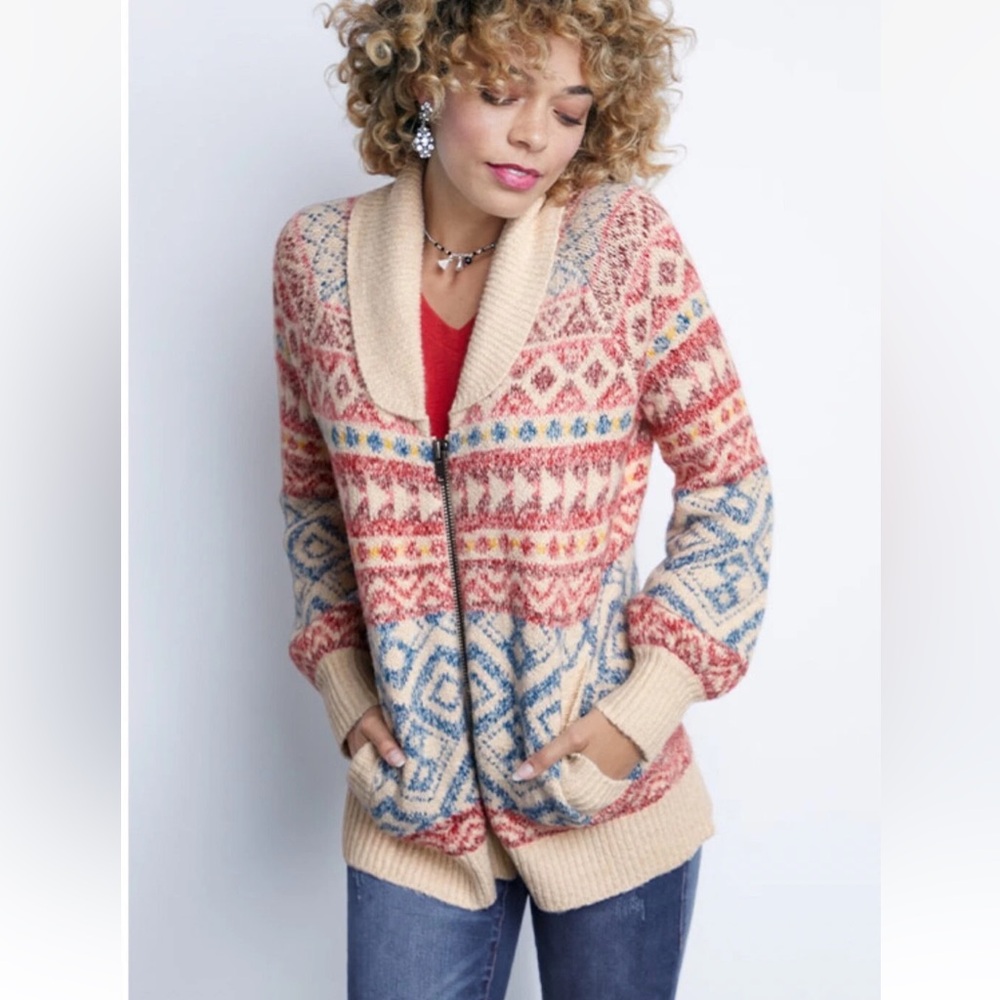 Cabi faire isle zip cardigan - gorgeous!